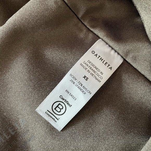 Athleta Women XS Coffee House Stretch Ultra High Rise Elation Shine Tight - Picture 11 of 12